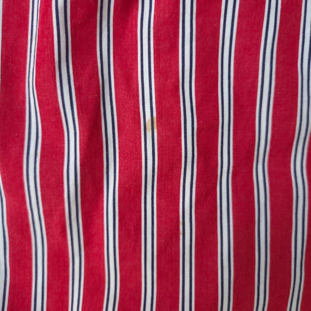 Ralph Lauren Mens Blake Button Down Shirt XL Red White Blue Striped Cotton